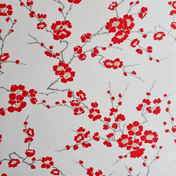 Cherry Blossom on Milk Custom Wallpaper