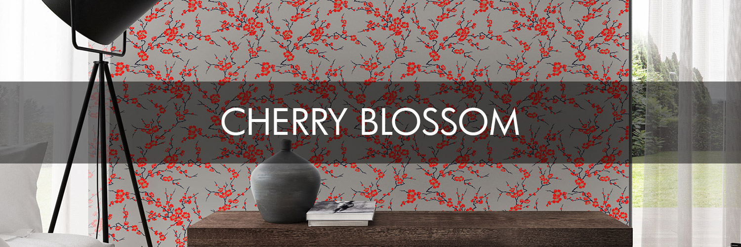 Cherry Blossom - chinoiserie wallpaper collection