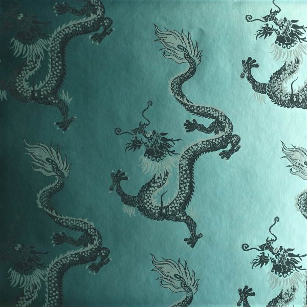 Dragons on Mint Custom Wallpaper