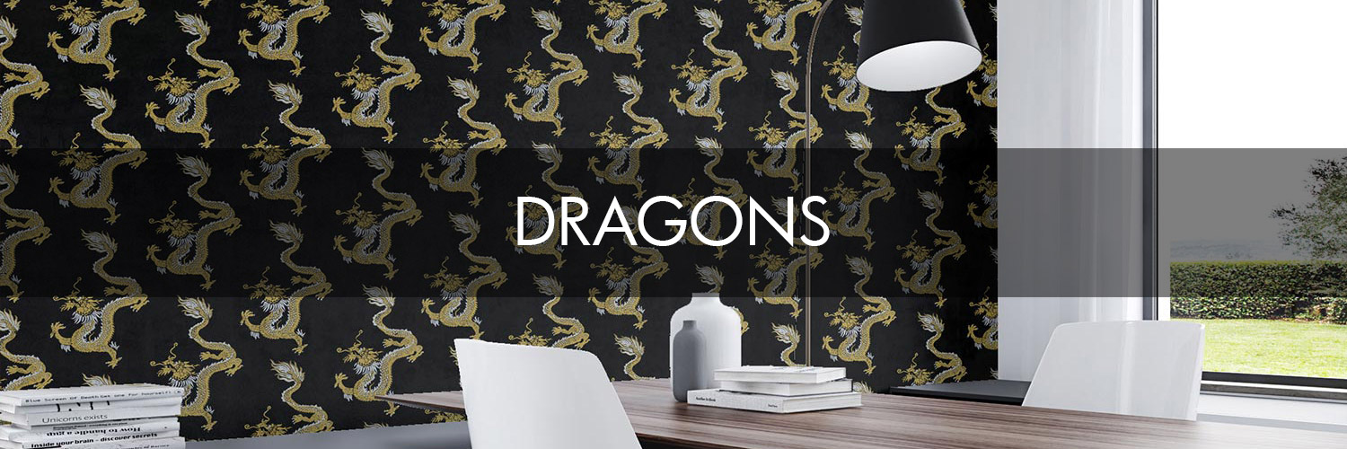 Dragons - chinoiserie wallpaper collection