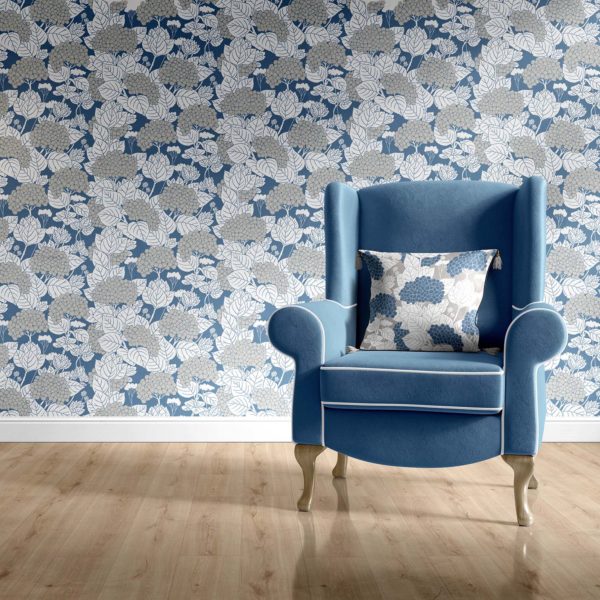 Signature Prints Hydrangea hand printed wallpaper SPW-HYW08