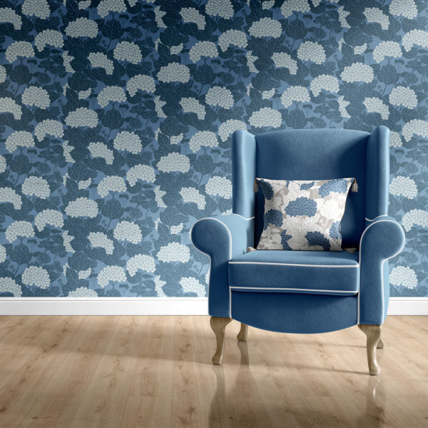 Signature Prints Hydrangea hand printed wallpaper SPW-HYW09