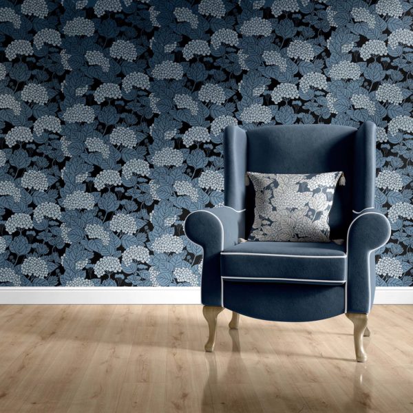 Signature Prints Hydrangea hand printed wallpaper SPW-HYW10