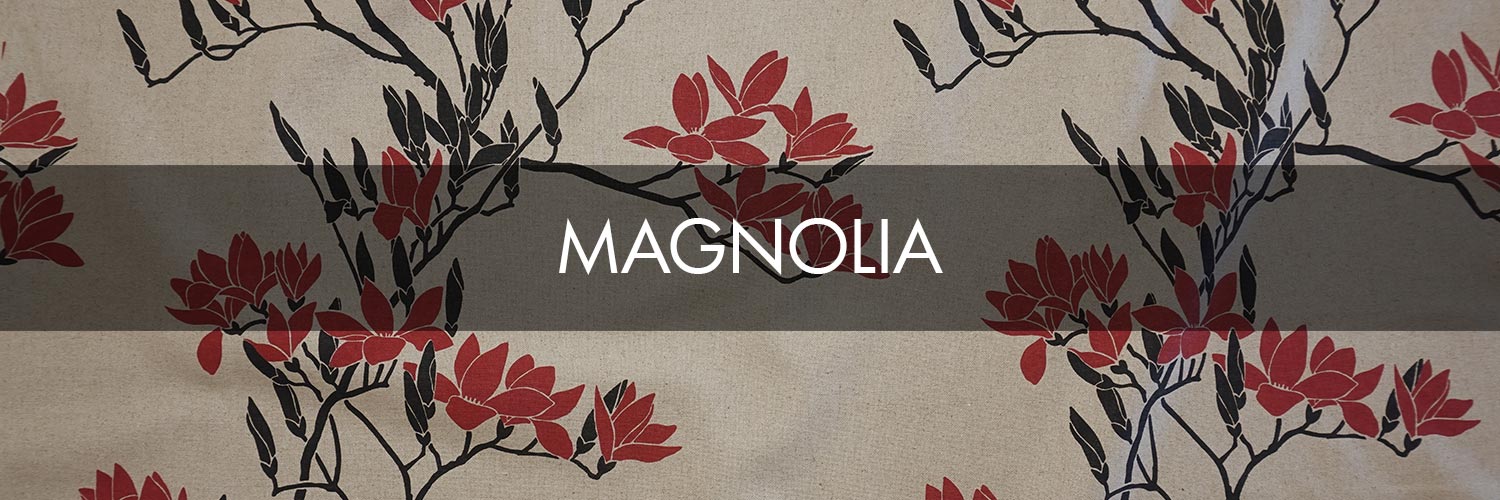 Magnolia hand printed fabric